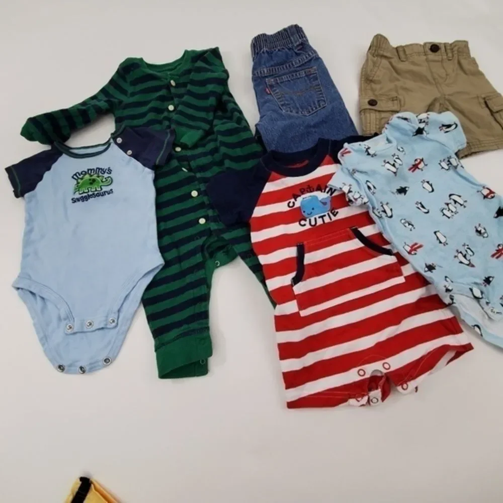 Boys Lot of 8 Size 6 9‎ 12 Month Shorts One Piece C